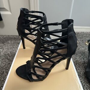 Aldo Black Strappy Heels